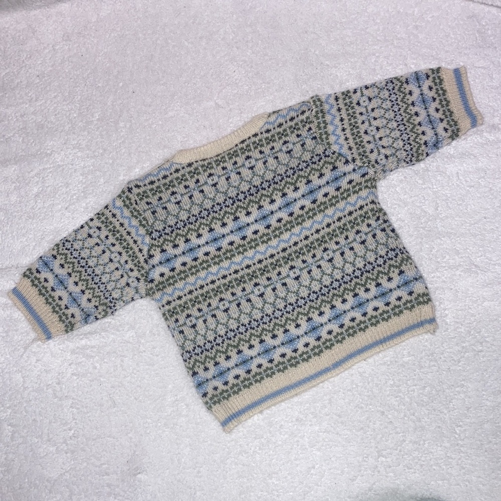 B.T. Kids vintage acrylic knit sweater 3/6m - Picture 4 of 5